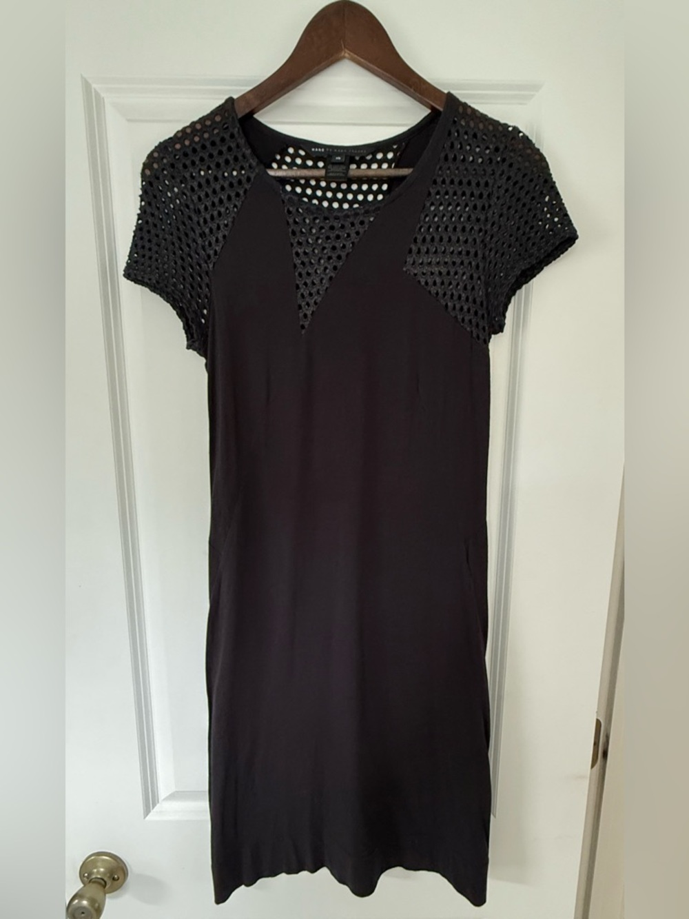Marc by Marc Jacobs XS Black Dress with Silver Mesh